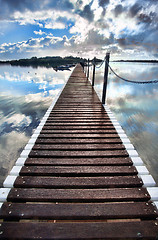 Image showing long pier into water