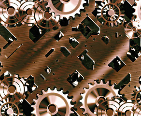 Image showing steampunk cogs and gears