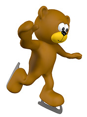 Image showing ice-skating teddy