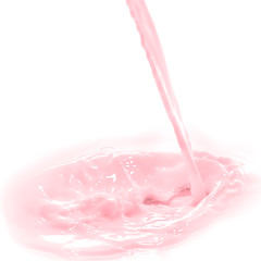 Image showing strawberry milk splash