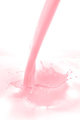 Image showing strawberry milk splash