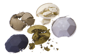 Image showing multicolored crushed eyeshadows