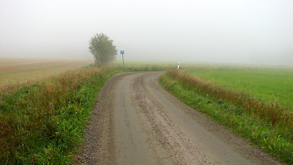 Image showing Misty road