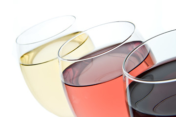 Image showing three wine glasses