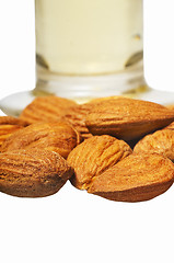 Image showing almonds with almond oil