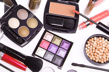 Image showing set of cosmetic makeup products