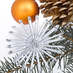 Image showing Christmas tree decorated