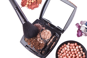 Image showing crushed compact eyeshadows