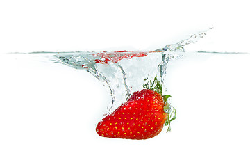 Image showing strawberry in the water