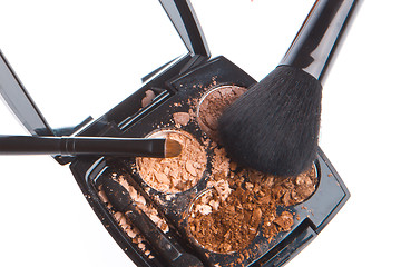 Image showing crushed compact eyeshadows