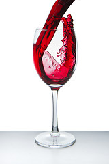 Image showing red wine glass