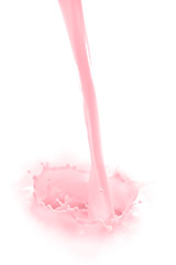 Image showing strawberry milk splash