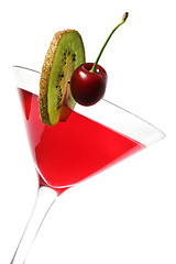 Image showing Cheryy Kiwi Cicktail