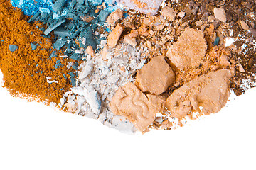 Image showing set of multicolor crushed eyeshadows