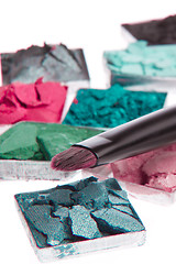 Image showing multicolored crushed eyeshadows