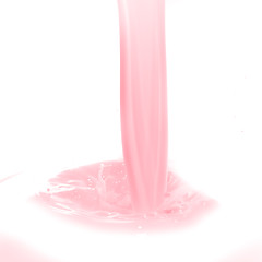 Image showing strawberry milk splash