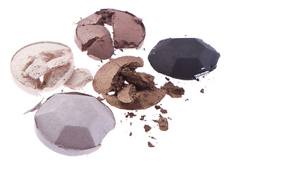 Image showing multicolored crushed eyeshadows