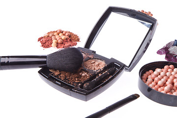 Image showing crushed compact eyeshadows