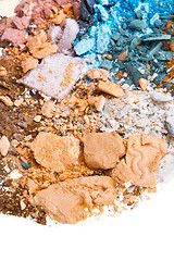 Image showing set of multicolor crushed eyeshadows