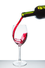 Image showing red wine glass