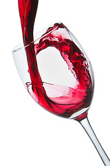 Image showing red wine glass