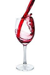 Image showing red wine glass