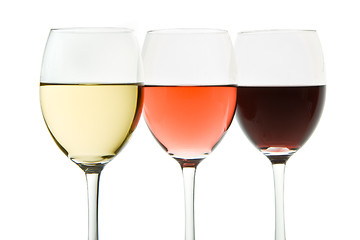 Image showing three wine glasses