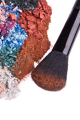 Image showing set of multicolor crushed eyeshadows