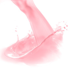 Image showing strawberry milk splash