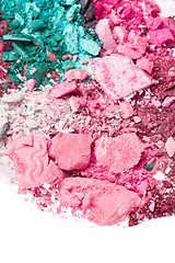 Image showing set of multicolor crushed eyeshadows