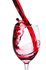 Image showing red wine glass