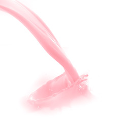 Image showing strawberry milk splash