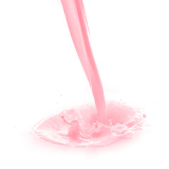 Image showing strawberry milk splash