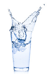 Image showing water splash in glass