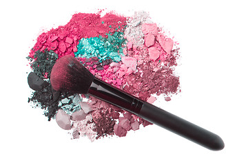 Image showing set of multicolor crushed eyeshadows