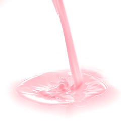 Image showing strawberry milk splash