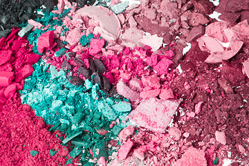 Image showing set of multicolor crushed eyeshadows