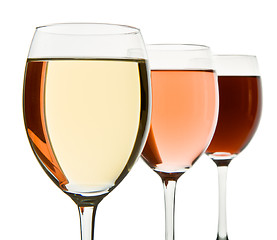 Image showing three wine glasses