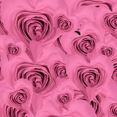 Image showing heart shaped rose background