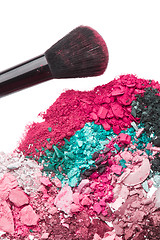 Image showing set of multicolor crushed eyeshadows