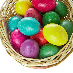 Image showing easter eggs in basket