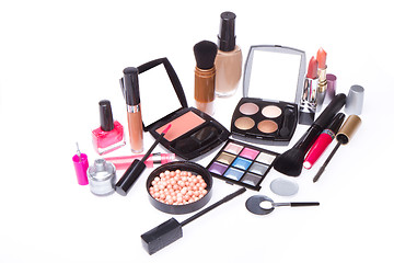 Image showing set of cosmetic makeup products