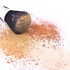 Image showing makeup brush and powder