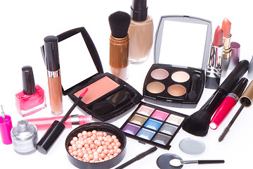 Image showing set of cosmetic makeup products