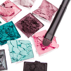 Image showing multicolored crushed eyeshadows