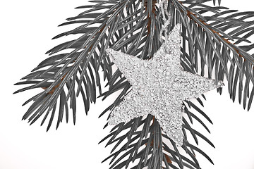 Image showing Christmas tree with star