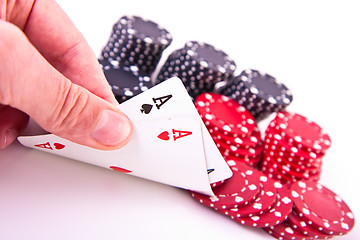 Image showing ace of hearts and black jack