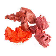 Image showing scraps of lipstick