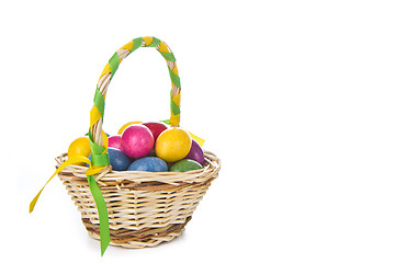 Image showing easter eggs in basket