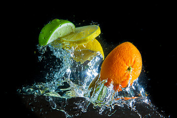 Image showing fruit splash